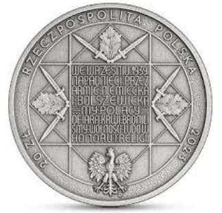 Moneta 20 zł Sowiecka agresja na Polskę 17 IX 1939 2023