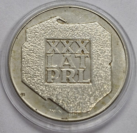 Moneta 200 zł XXX lat PRL Mapa 1974