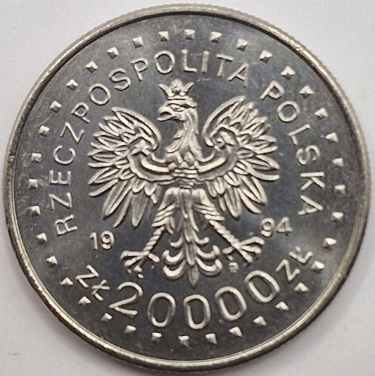 Moneta 20000 zł 200 rocznica powstania Kościuszkowskiego 1994