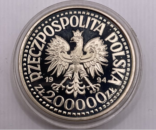 Moneta 200000 zł Zygmunt Stary popiersie 1994