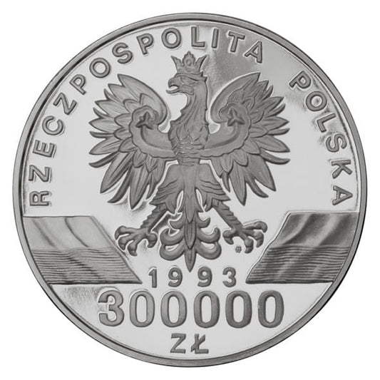 Moneta 300 000 zł Jaskółka 1993