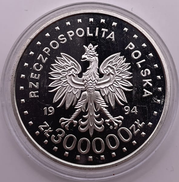 Moneta 300000 zł 50. rocz. Powstania Warszawskiego 1994 r.