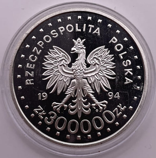 Moneta 300000 zł 50. rocz. Powstania Warszawskiego 1994 r.