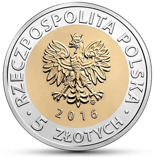 Moneta 5 zł Księży Młyn  w Łodzi 2016