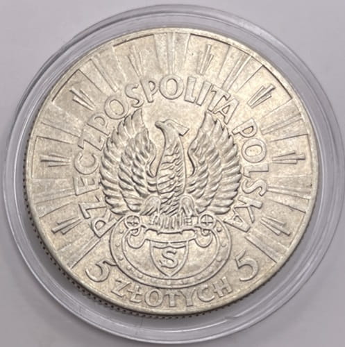 Moneta 5 złotych 1934 r. Józef Piłsudski Orzeł strzelecki stan 2