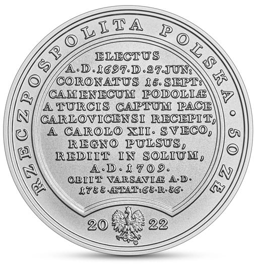 Moneta 50 zł August II Mocny 2022