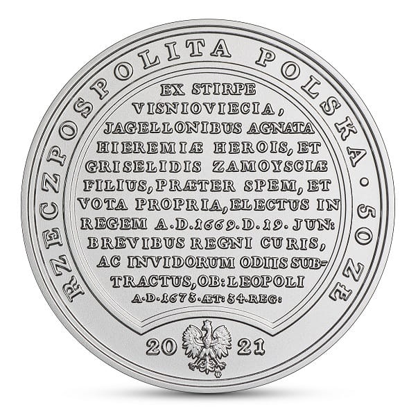 Moneta 50 zł Michał Korybut Wiśniowiecki 2021