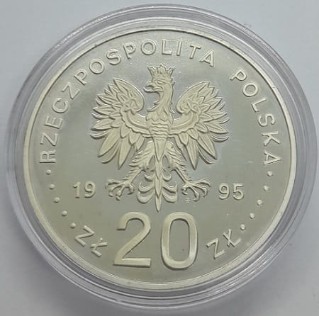 Moneta 20 zł 500 lat województwa płockiego 1995