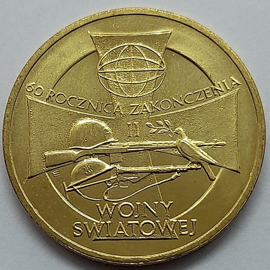 Moneta 2 zł 60 rocznica Zakończenia II Wojny Światowej 2005