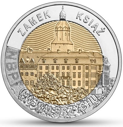 Moneta 5 zł zamek Książ 2021