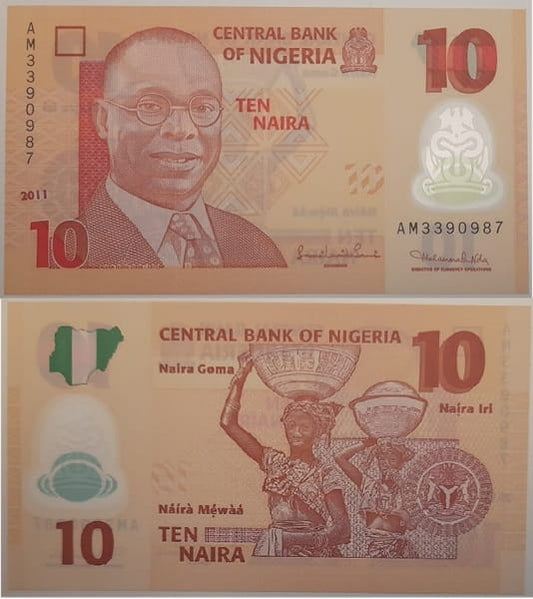 Nigeria banknot 10 naira 2011