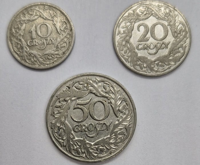 Zestaw 10, 20, 50 gr 1923 /1