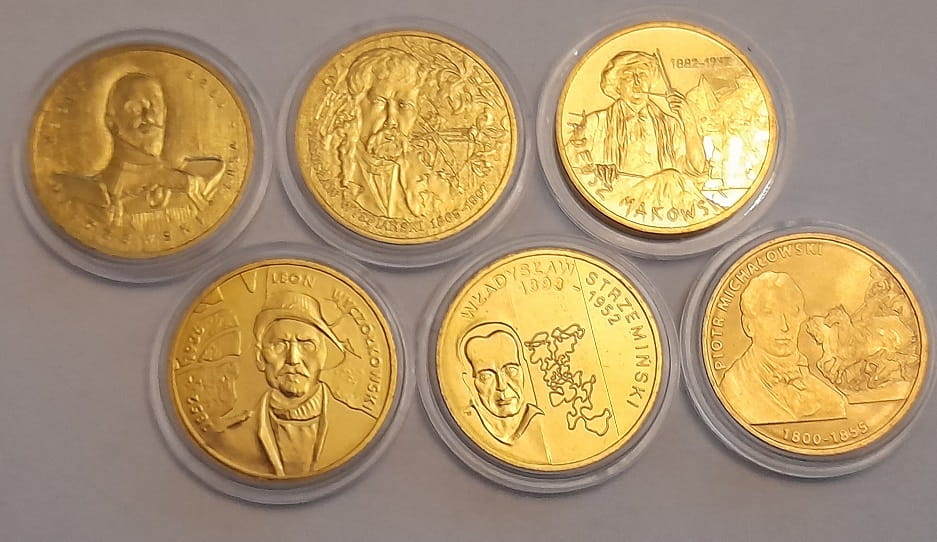 Zestaw 2 zł GN Polscy malarze XIX/XX w. nr. 1 6 szt