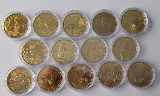 Zestaw 2 zł GN Zwierzęta świata nr. 1 14 sztuk