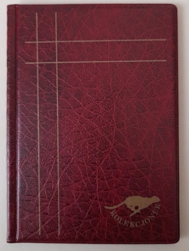 Klaser na monety 160 okienek 25x25 mm bordowy